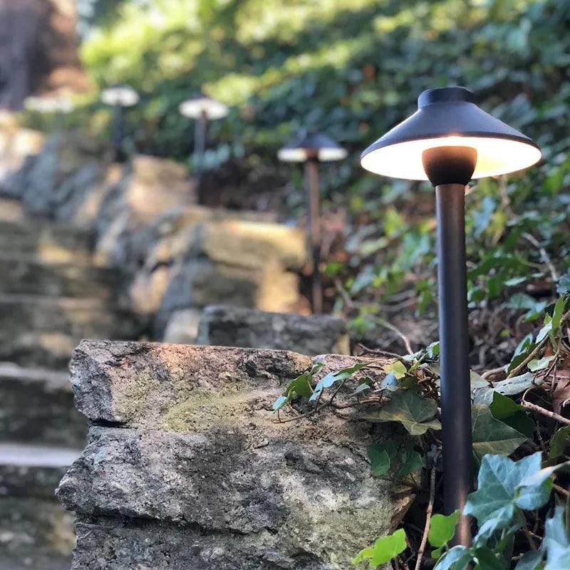 PLB02 Clear Lens Outdoor Garden Pathway Light | 12V Low Voltage Brass Path Light