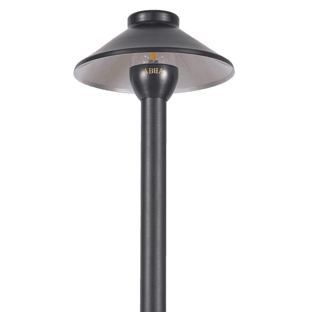 PLB02 Clear Lens Outdoor Garden Pathway Light | 12V Low Voltage Brass Path Light