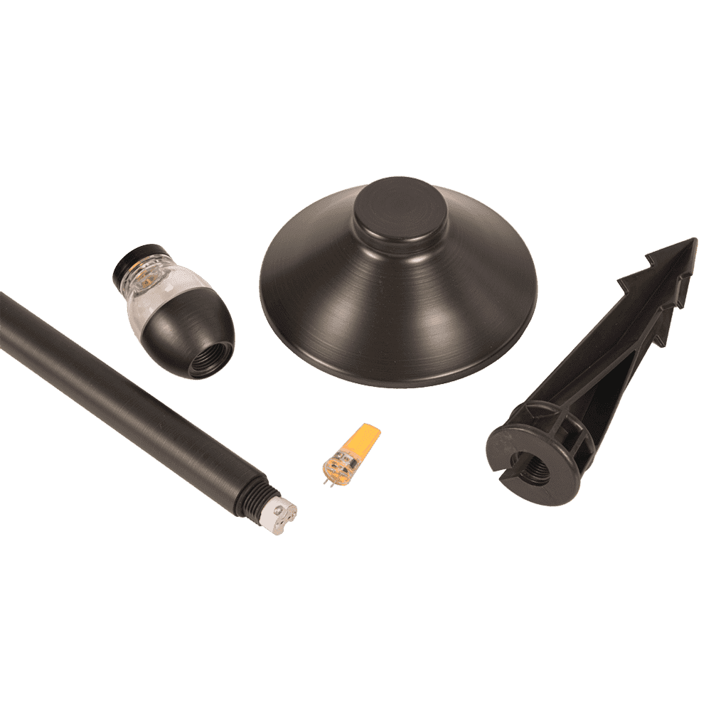 PLB02 Clear Lens Outdoor Garden Pathway Light | 12V Low Voltage Brass Path Light