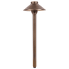 PLB02 Clear Lens Outdoor Garden Pathway Light | 12V Low Voltage Brass Path Light - Natural Brass / None