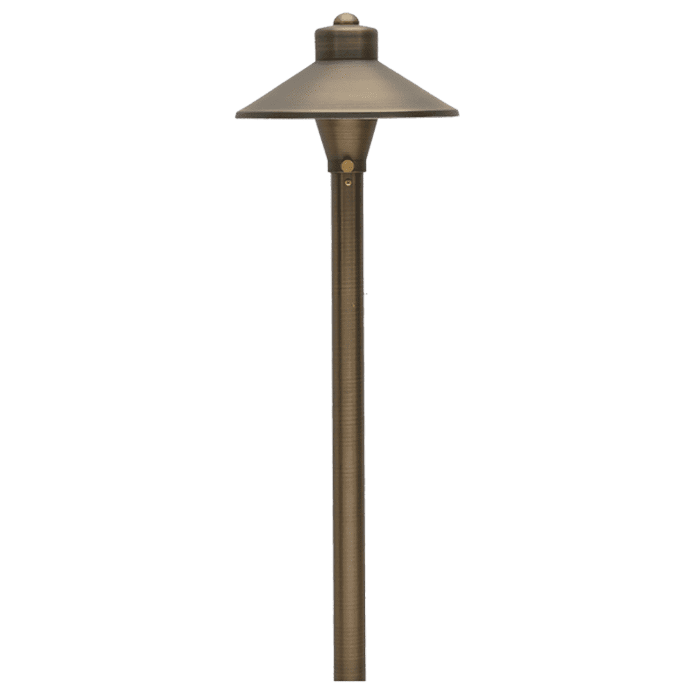 Natural Brass LED Connoisseur Kit: (8) SPB06 Spot Lights, (4) PLB03 Path Lights
