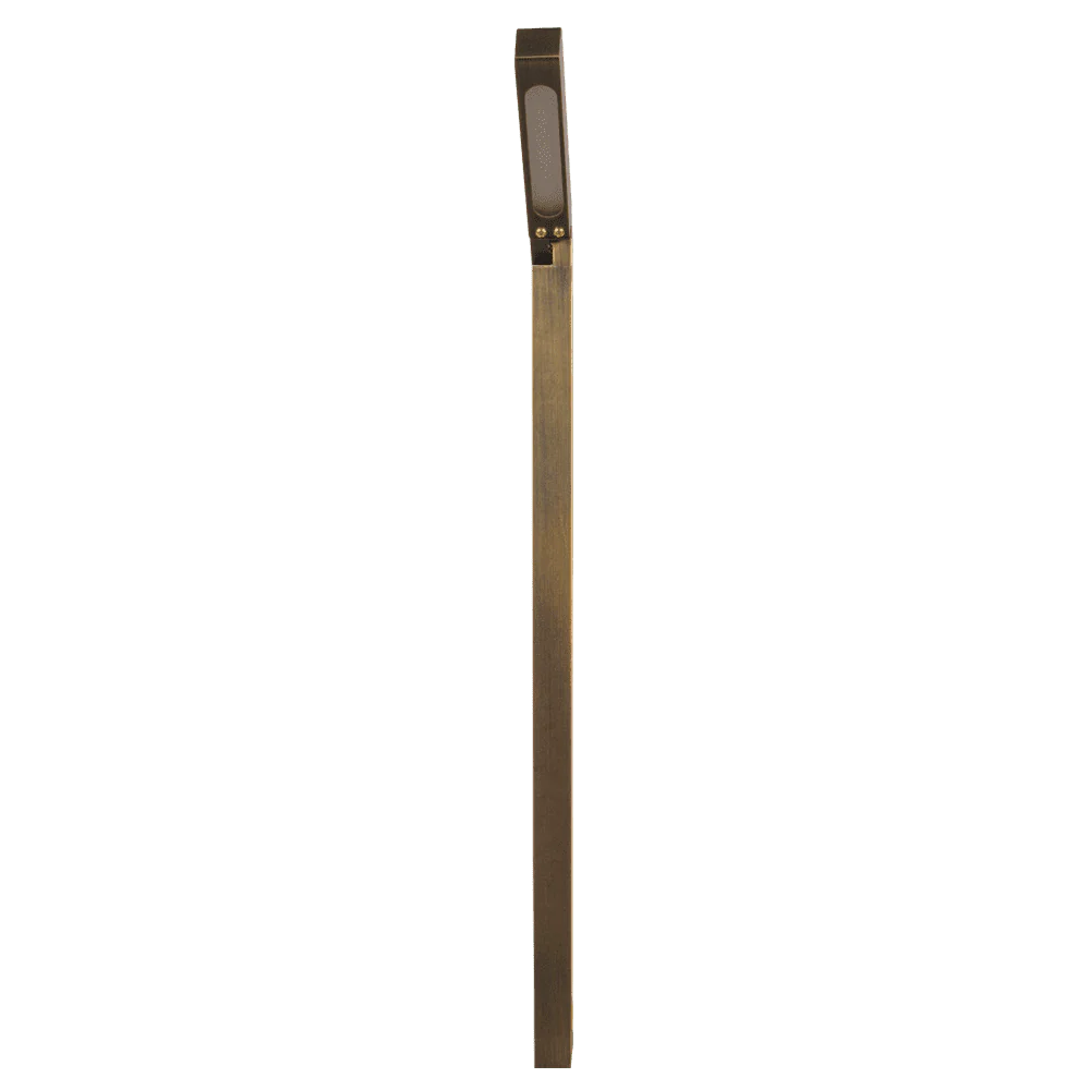 PLB14 Adjustable Integrated 3W 3000K Warm White LED Brass L-Shaped 12V Low Voltage Pathway Light