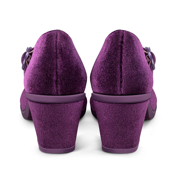 Chocolaticas® Mid Heels Plum Elixir Women's Mary Jane Pump Hot Chocolate Design