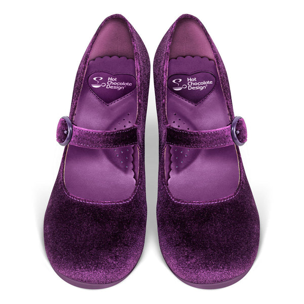 Chocolaticas® Mid Heels Plum Elixir Women's Mary Jane Pump Hot Chocolate Design