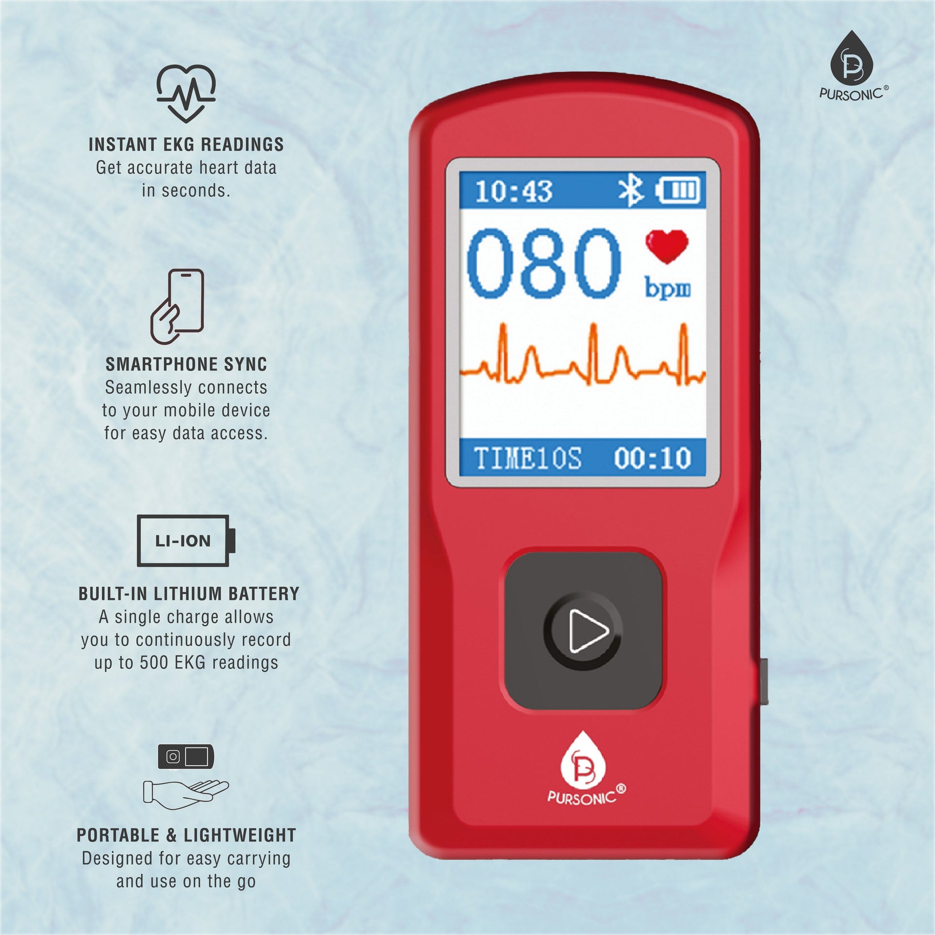 Rechargeable EKG Monitor Pursonic