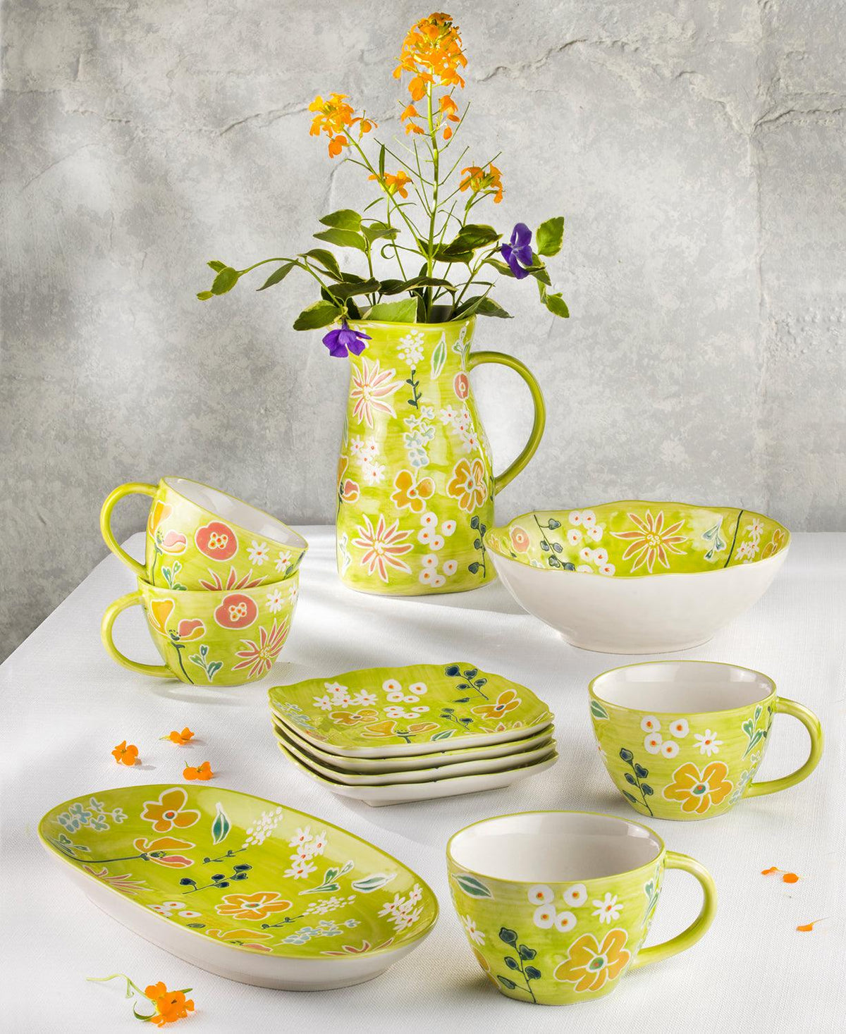 Primavera Handpainted Stoneware All-Pourpose Bowl