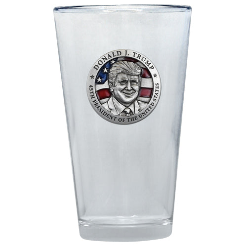 Donald Trump w/ Flag Pint Glass