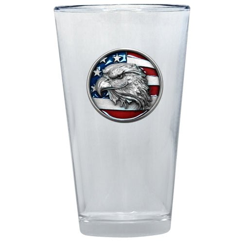 Eagle Head w/ Flag Pint Glass