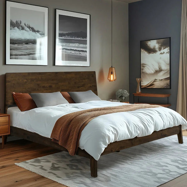 Acacia Serenity Deluxe Wood Platform Bed Frame