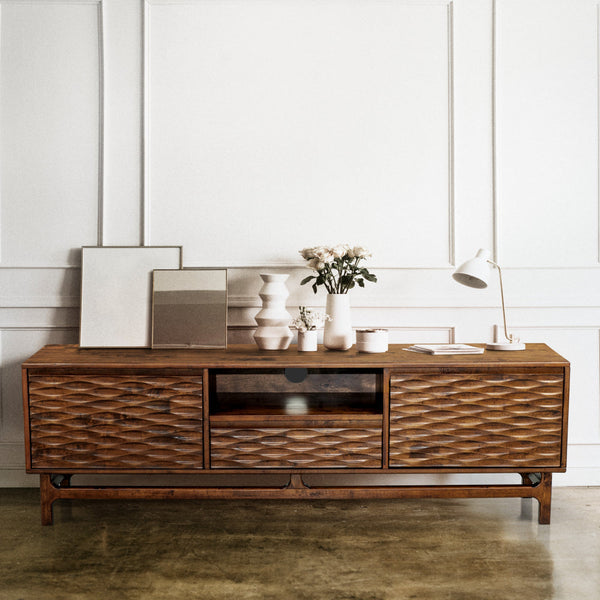 Acacia Elara TV Stand with Storage and Cable Management for TVs up to 80