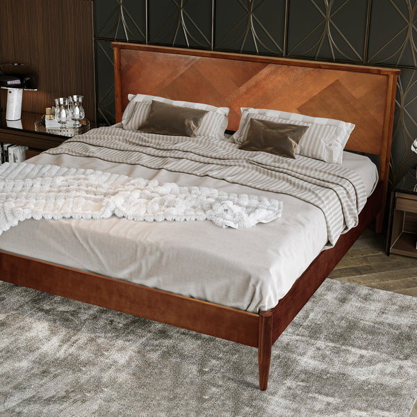 Rorns Panthera Platform Bed Frame With Headboard