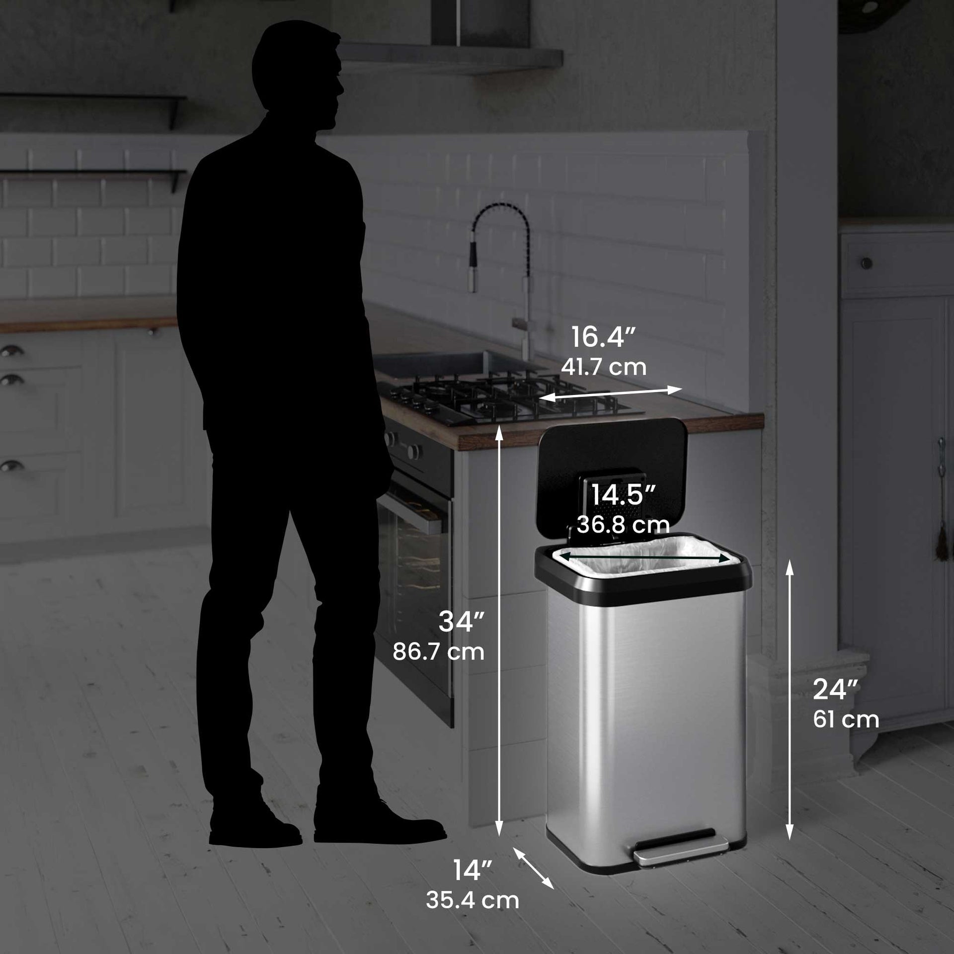 13.2 Gallon / 50 Liter SoftStep EXP Step Pedal Trash Can