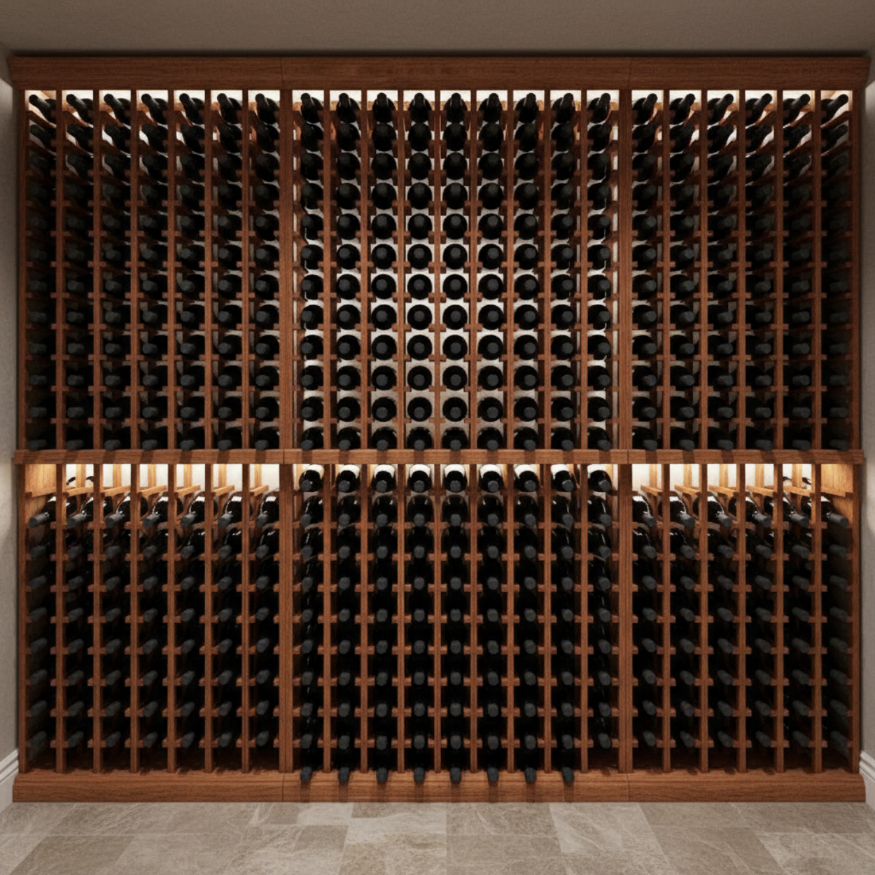 Wine Rack Kit 10 Column Modular Standard Bottle 7ft Racking Storage