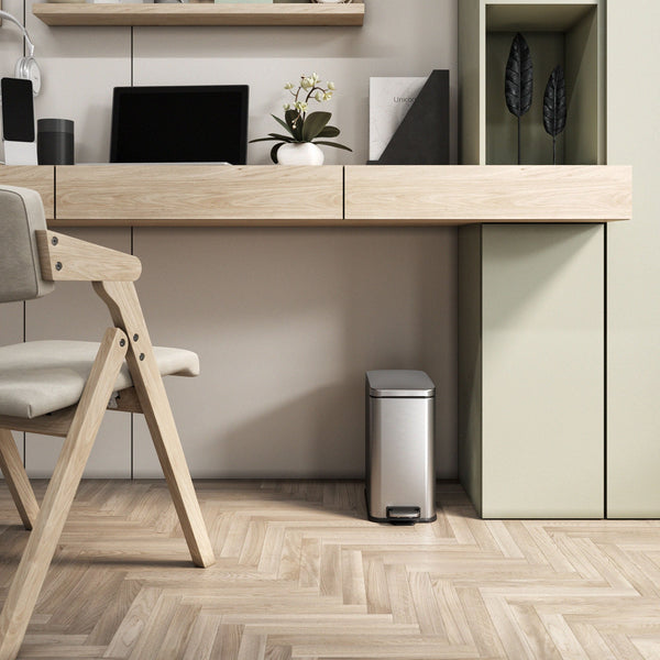 3 Gallon / 11.4 Liter SoftStep Composite Slim Step Pedal Bathroom Trash Can with AbsorbX