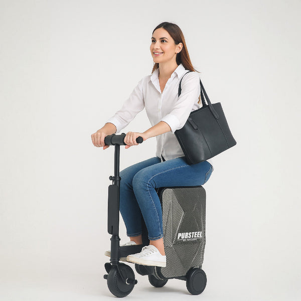 Pursteel Electric Ride-On Luggage – Smart Travel with Speed, Storage & Style