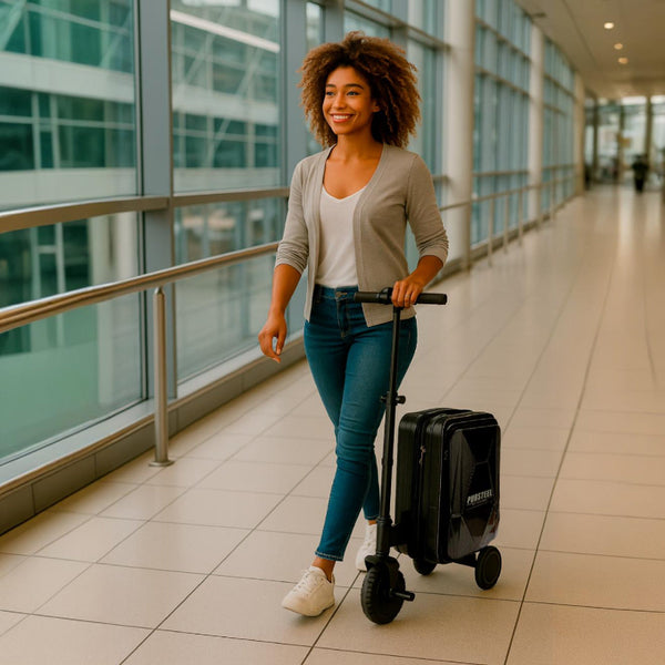 Pursteel Electric Ride-On Luggage – Smart Travel with Speed, Storage & Style