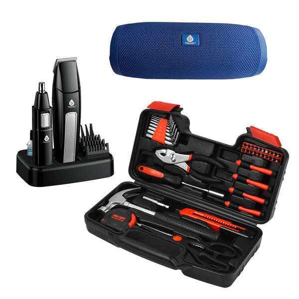 Ultimate Men’s Package – Tool Kit, Wireless Speaker & Grooming Set for Everyday Excellence