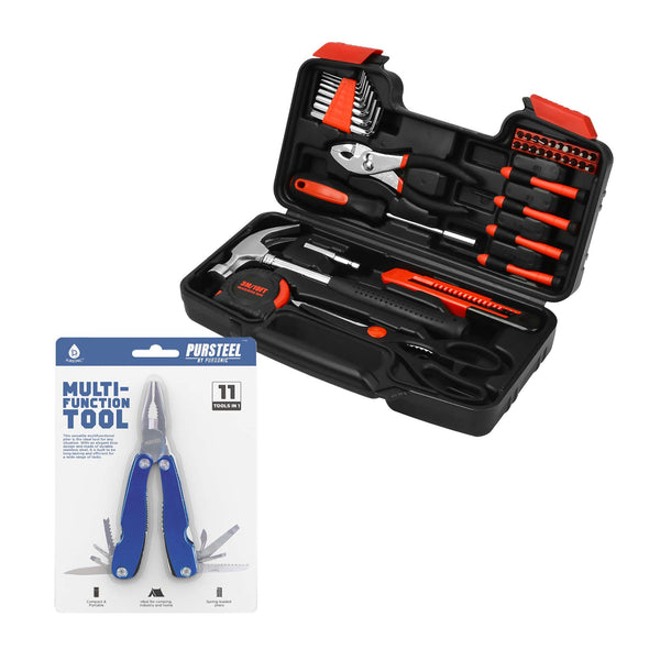 🔧 Pursonic 11-in-1 Multifunction Tool & Handy Solutions 39-Piece Household Tool Kit Bundle – The Ultimate DIY & Home Repair Set! 🏠✨ - Gifts for You 'n Me