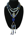Labradorite and Lapis Lazuli Chunky Statement Necklace