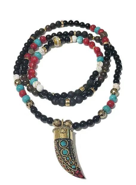 Onyx Tibetan Necklace - Gifts for You 'n Me