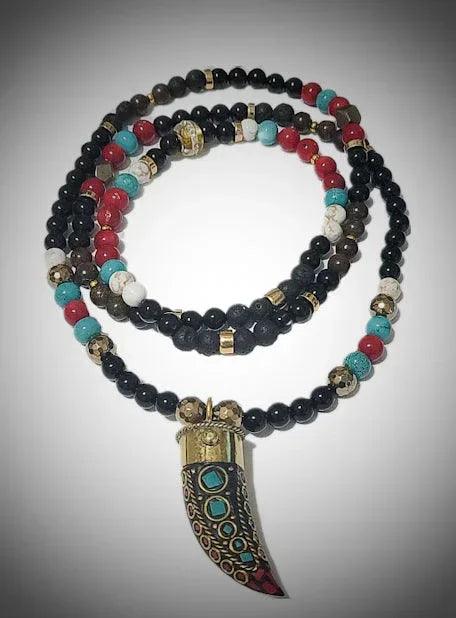 Onyx Tibetan Necklace - Gifts for You 'n Me