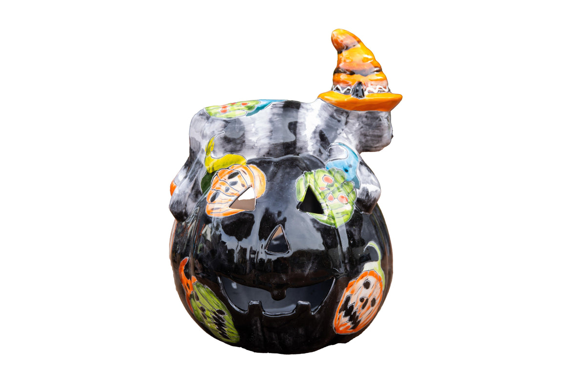 Talavera Cat on Pumpkin 13