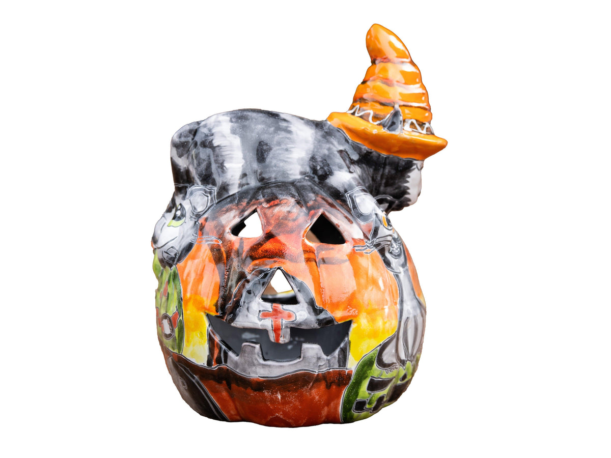 Talavera Cat on Pumpkin 13