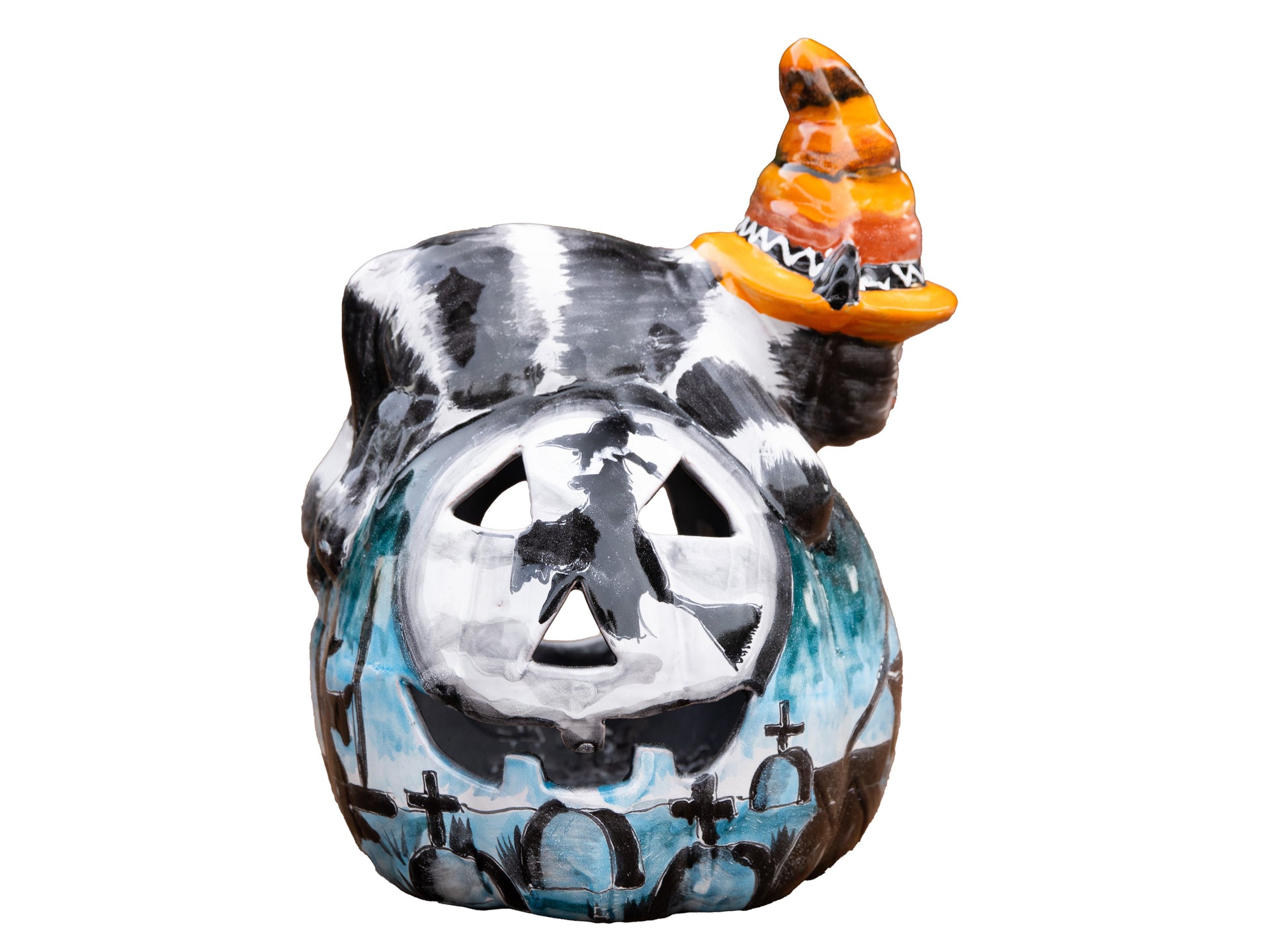 Talavera Cat on Pumpkin 16