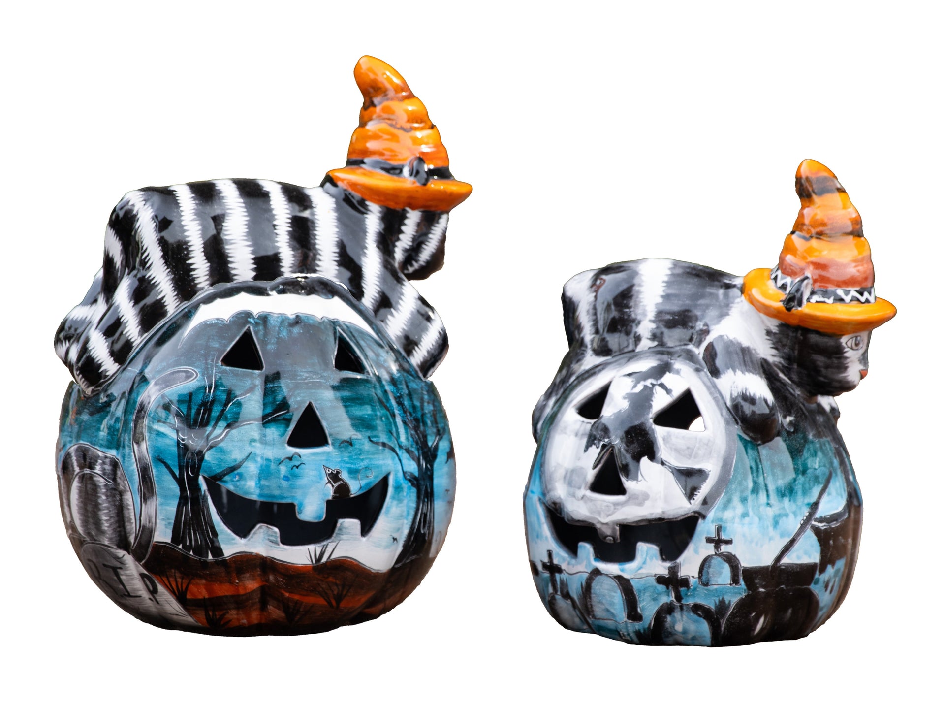 Talavera Cat on Pumpkin 16