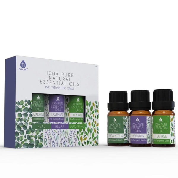 3 pack of 100% Pure Essential Oils (Eucalyptus, Lavender & Tea Tree) - Gifts for You 'n Me