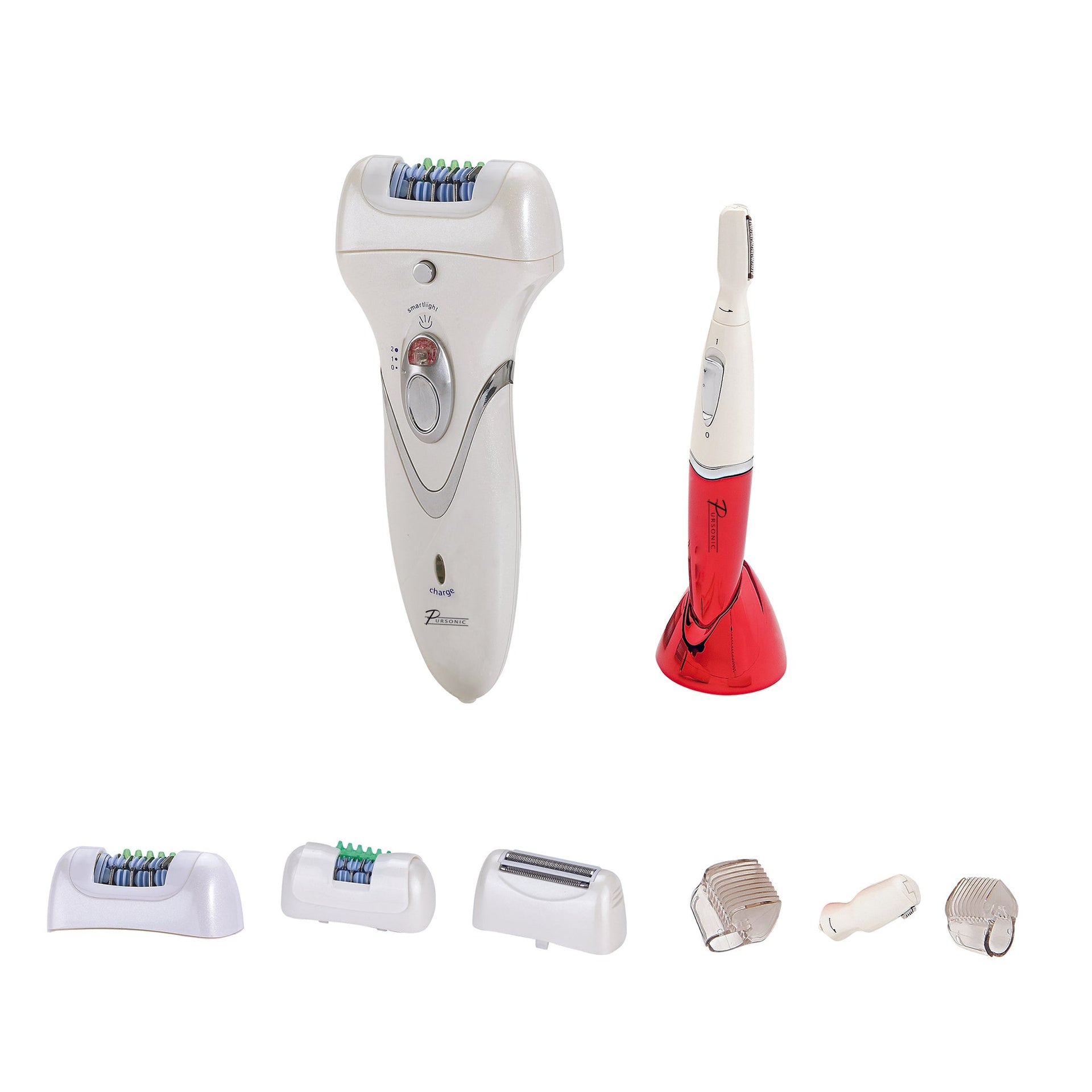 Pursonic Rechargeable Epilator & Bikini Personal Groomer Trimmer – All-in-One Hair Removal System