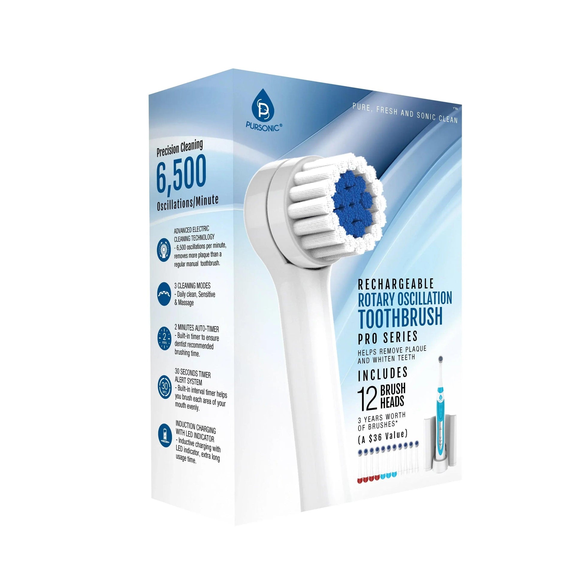 Rechargeable Rotary Oscillation Toothbrush Pro Series - Gifts for You 'n Me