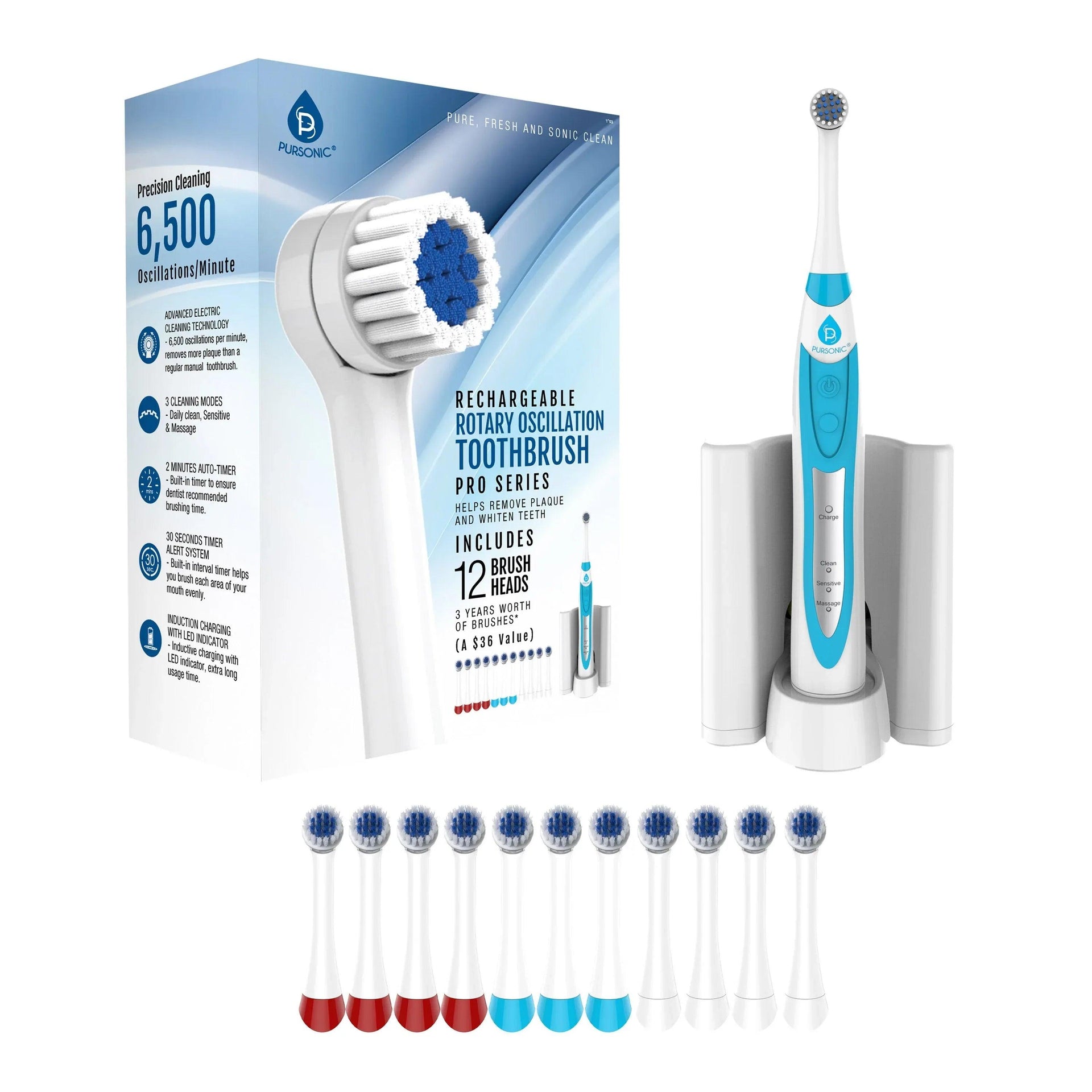 Rechargeable Rotary Oscillation Toothbrush Pro Series - Gifts for You 'n Me