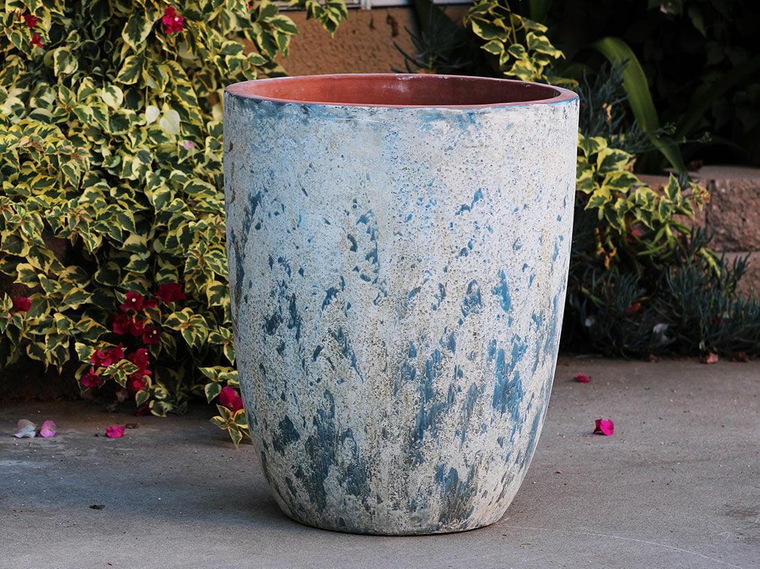 Tall Milano Cone Planters - (Aegean) By Plantatorem