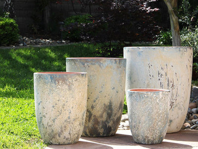 Tall Milano Cone Planters - (Aegean) By Plantatorem
