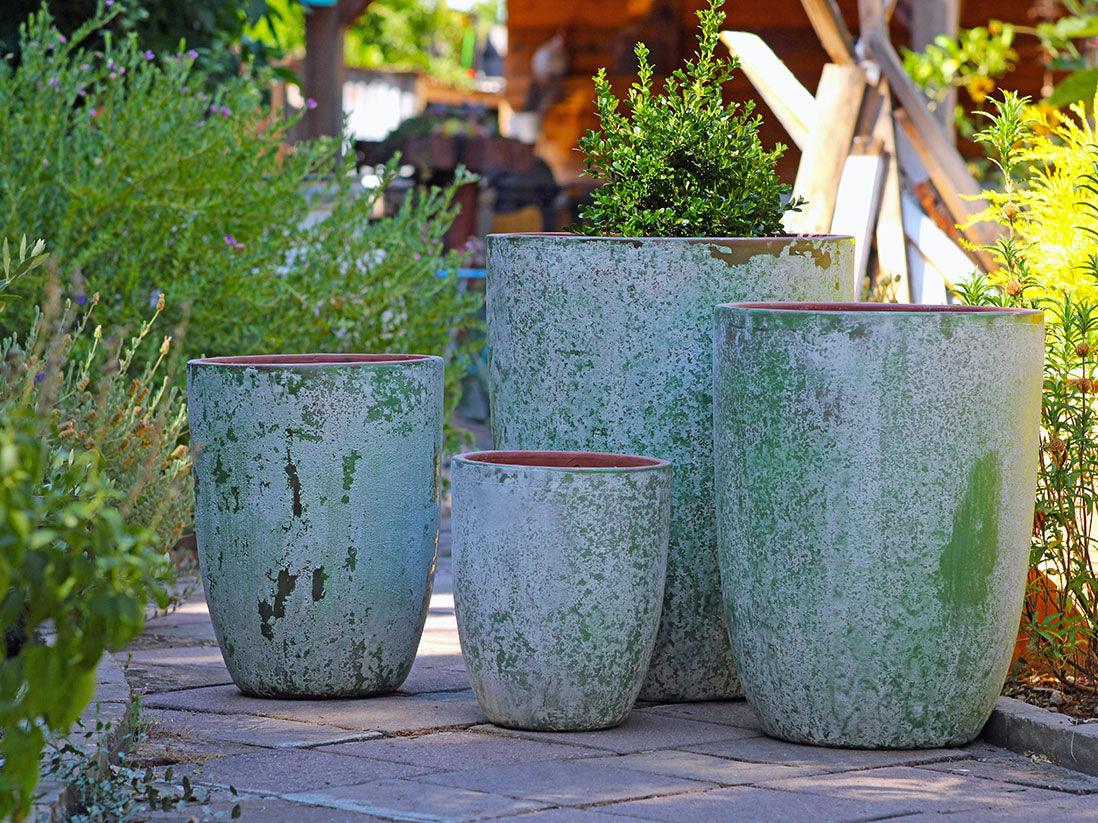 Tall Milano Cone Planters - (Aegean) By Plantatorem