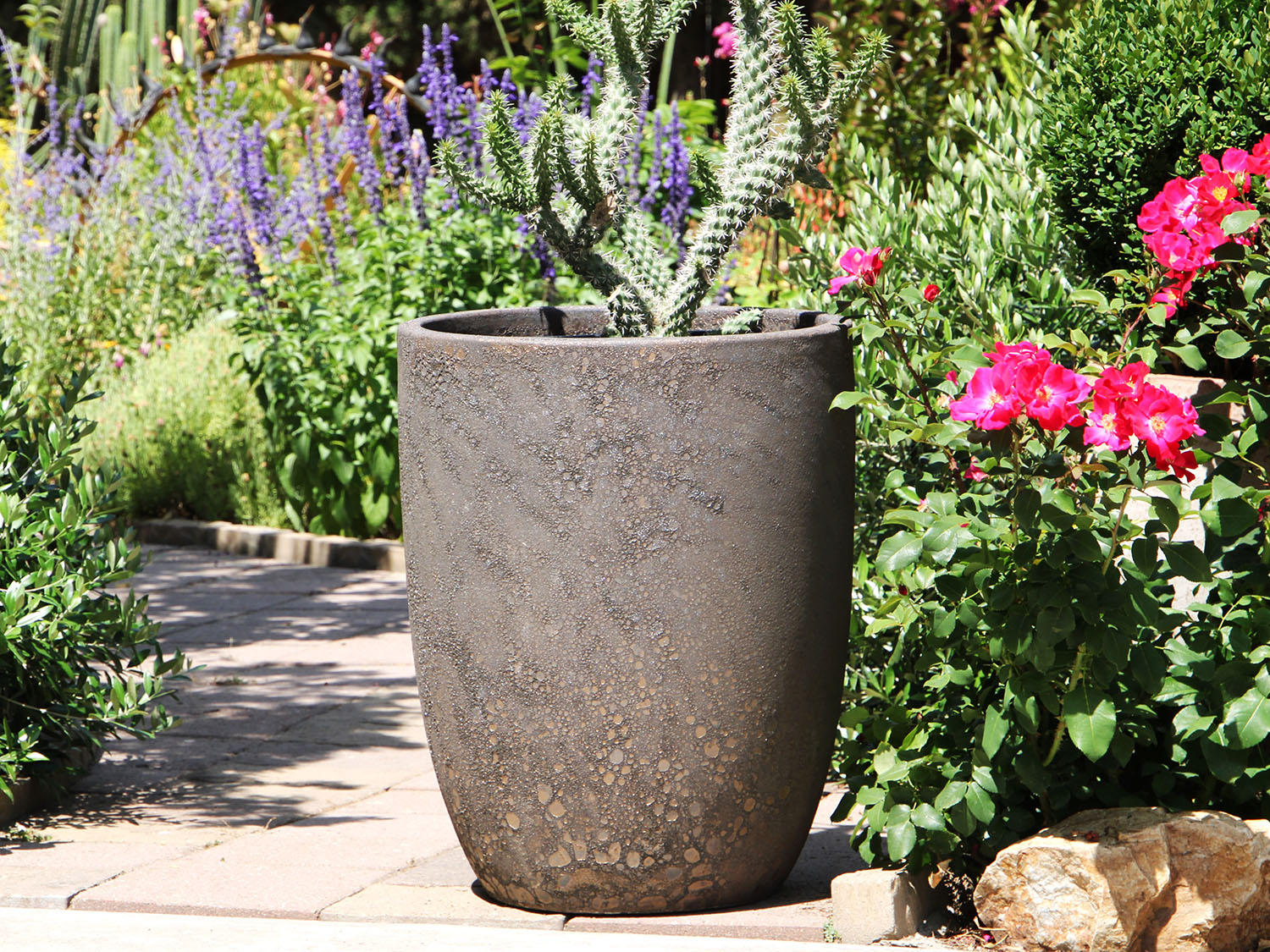 Tall Milano Cone Planter - (Coral) By Plantatorem