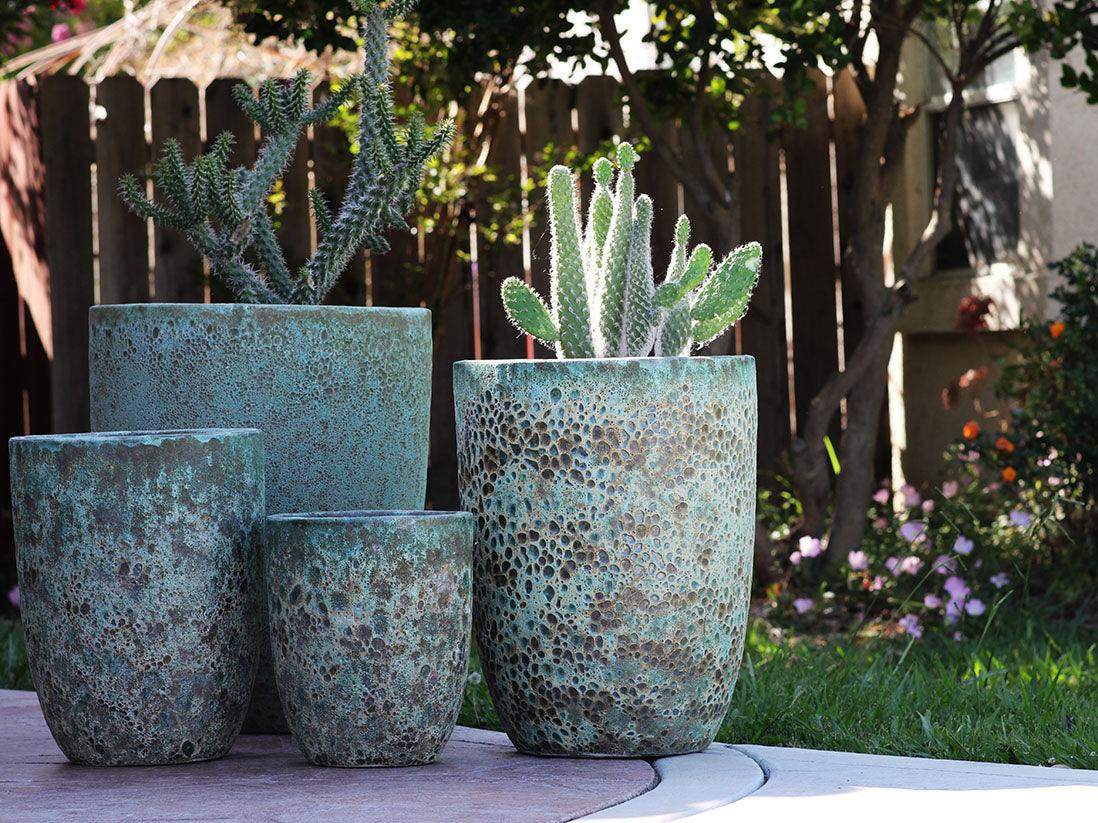 Tall Milano Cone Planters - (Coral) By Plantatorem