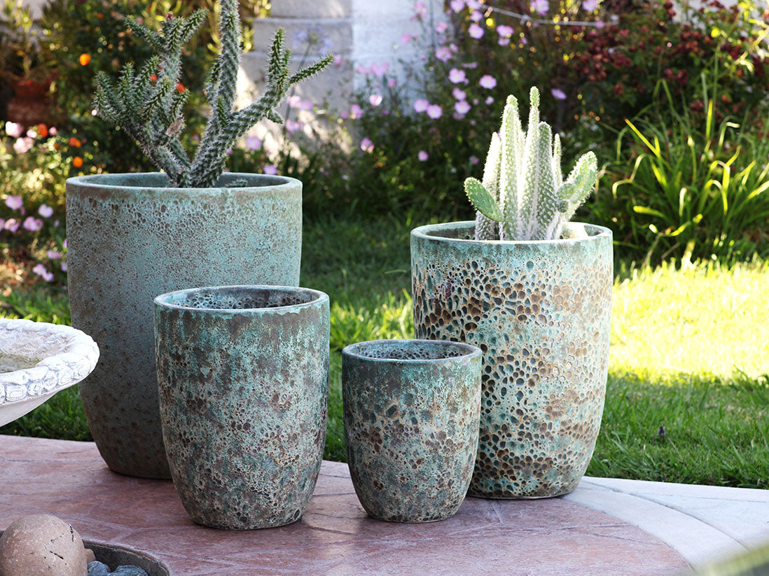 Tall Milano Cone Planters - (Coral) By Plantatorem