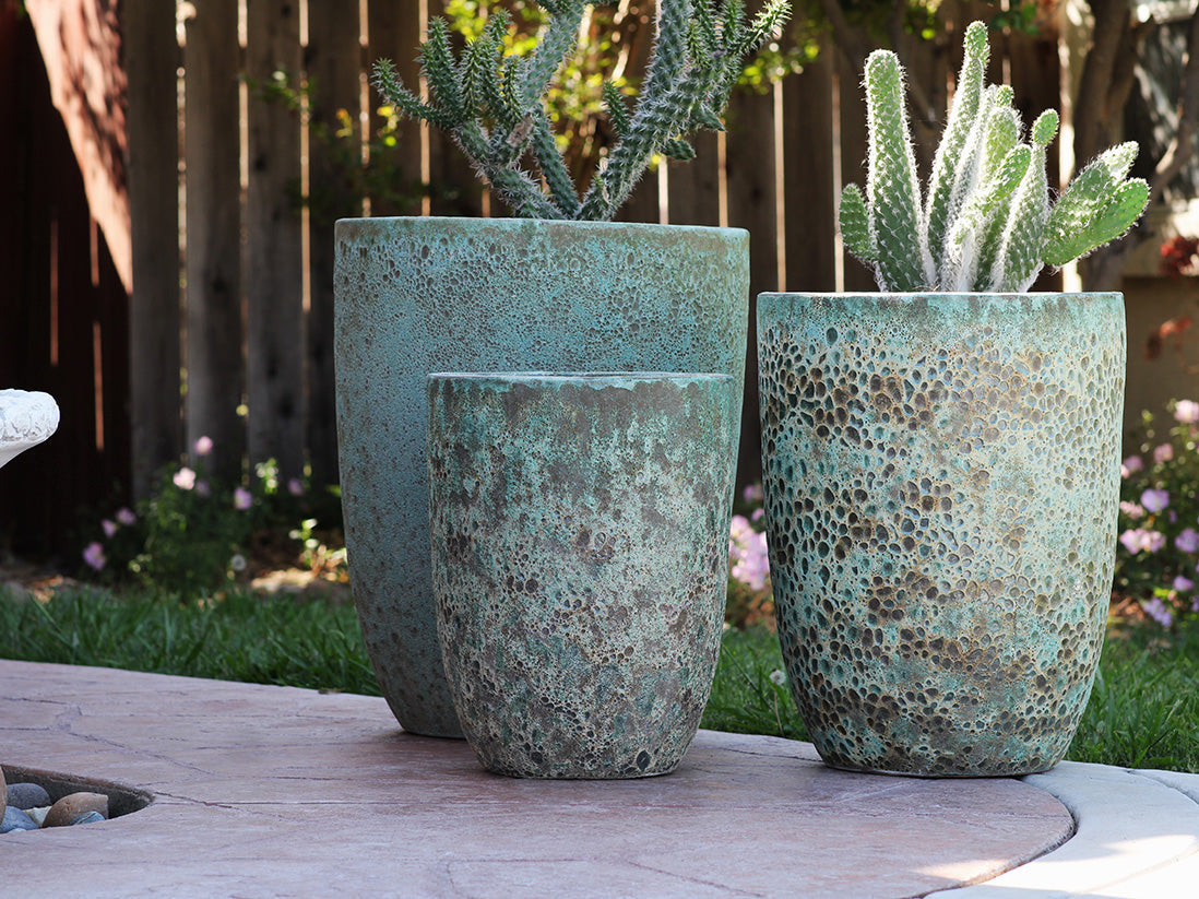 Tall Milano Cone Planter - (Coral) By Plantatorem