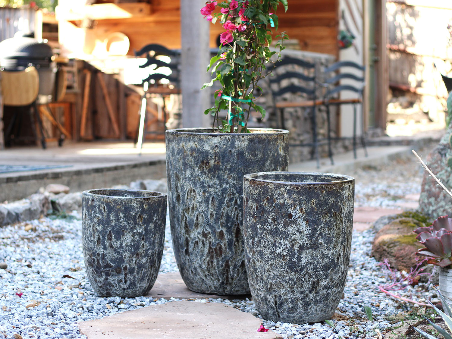 Tall Milano Cone Planter - (Coral) By Plantatorem