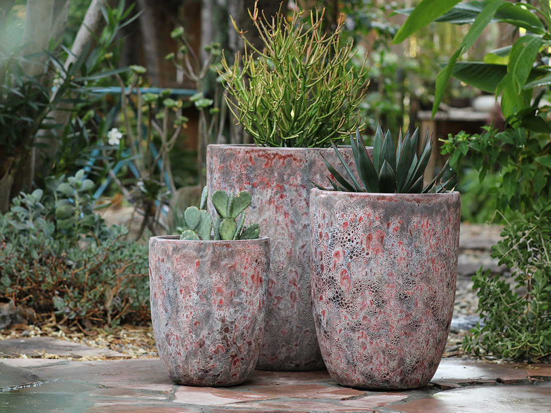 Tall Milano Cone Planter - (Coral) By Plantatorem