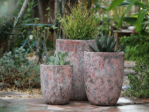 Tall Milano Cone Planter - (Coral) By Plantatorem