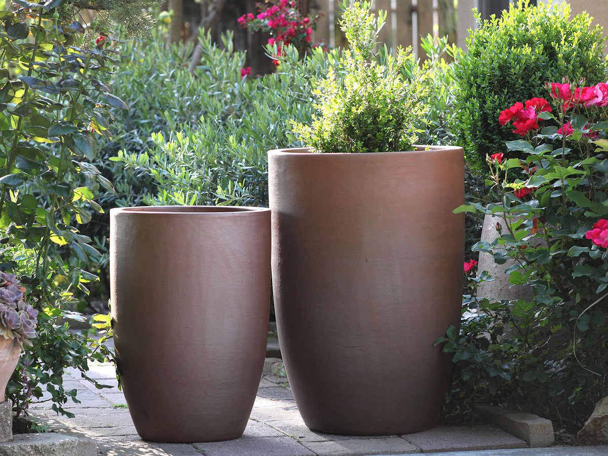 Tall Barrel Planters - (Clay) By Plantatorem
