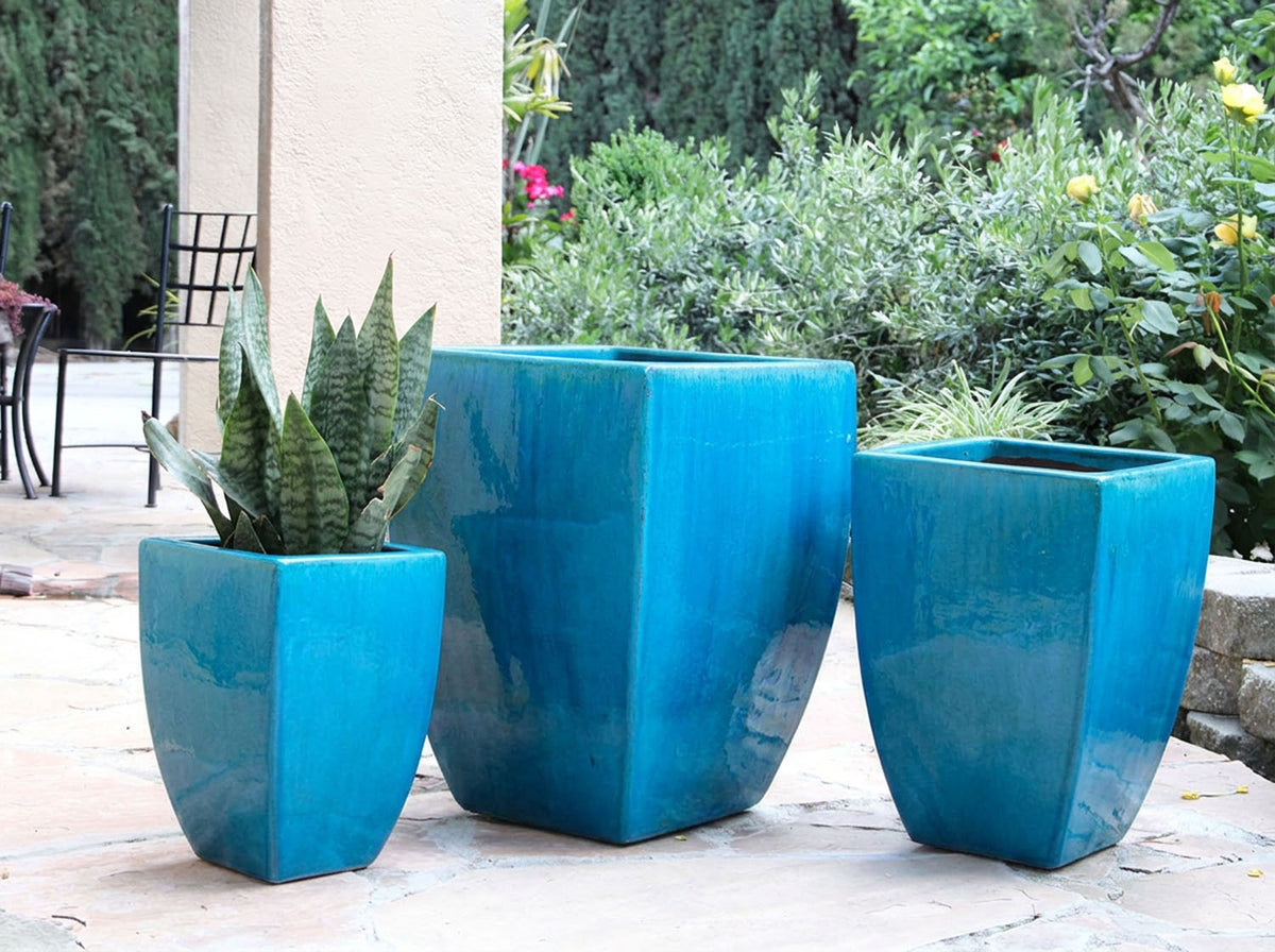 Tall Milano Square Planter By Plantatorem