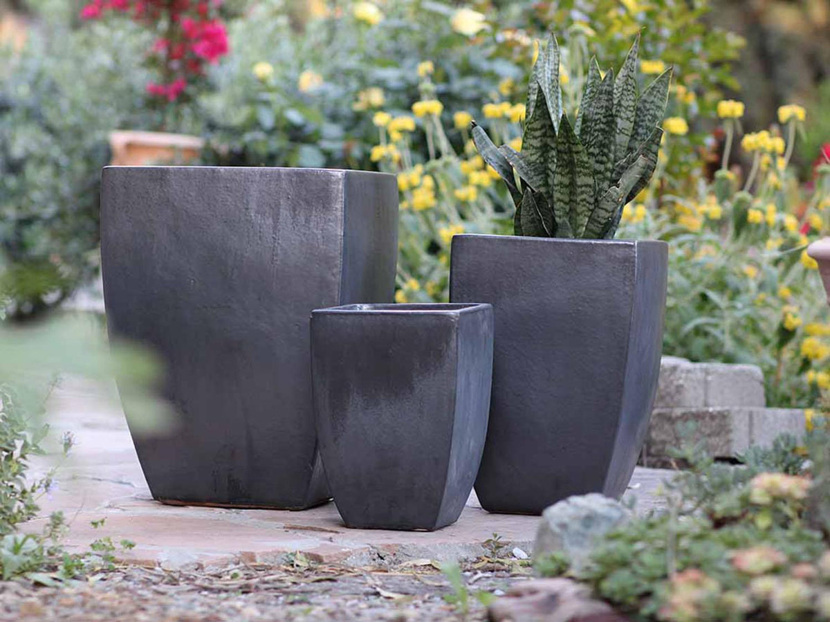 Tall Milano Square Planter By Plantatorem