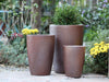 Slim Round Planter - (Clay) By Plantatorem - Organic Clay / Set of 3