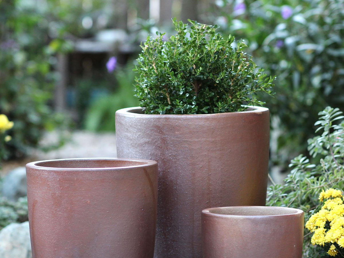 Slim Round Planter - (Clay) By Plantatorem