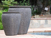 Urn Smooth Finished - (Silver Rock) By Plantatorem - Set of 2