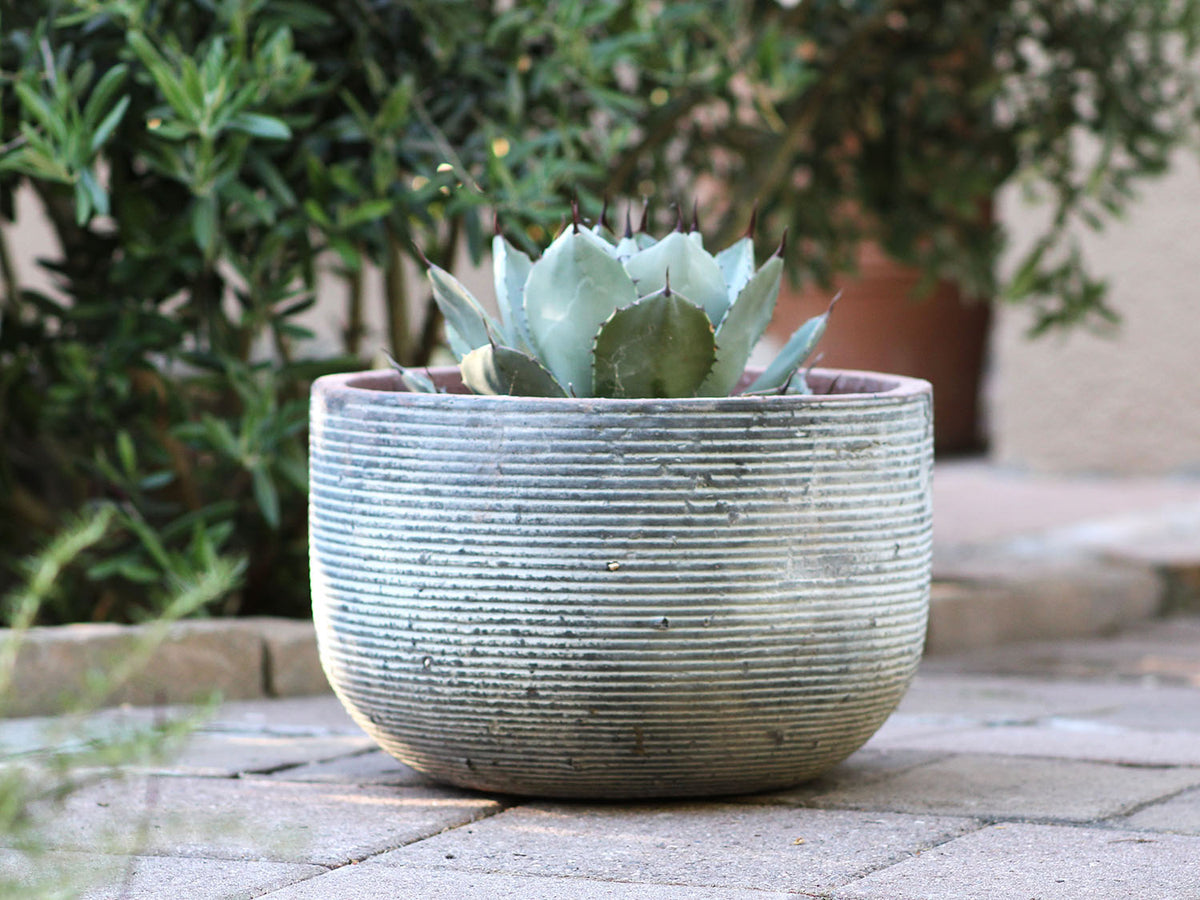 Egg Horizontal Ripples Planter By Plantatorem